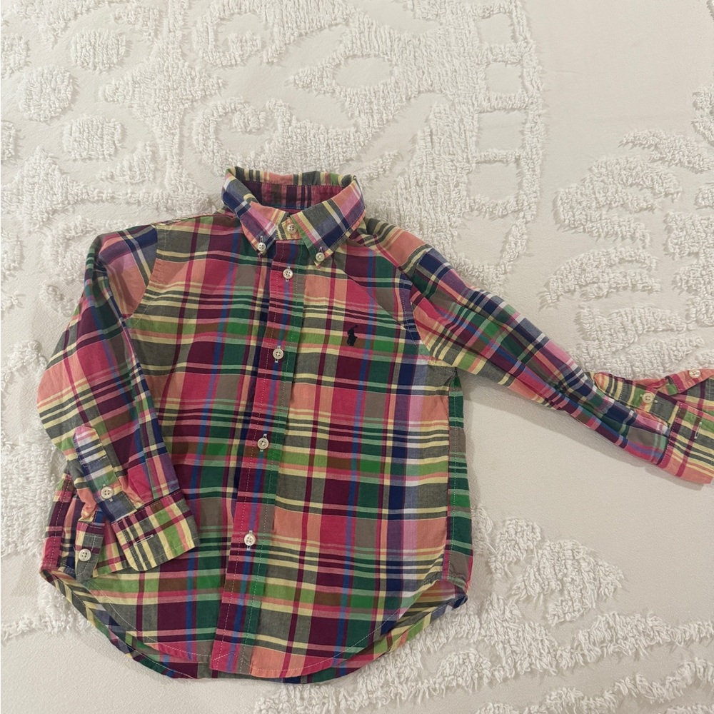 Polo by Ralph Lauren Kids Colorful Plaid Button-Down Shirt